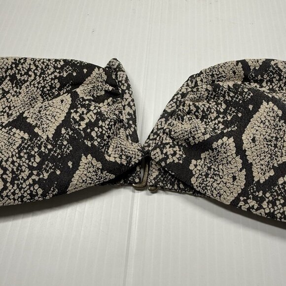 Andie Swim Top Bandeau The Scala Top In Snakeskin Size Small Summer Pool Swim - Picture 6 of 9